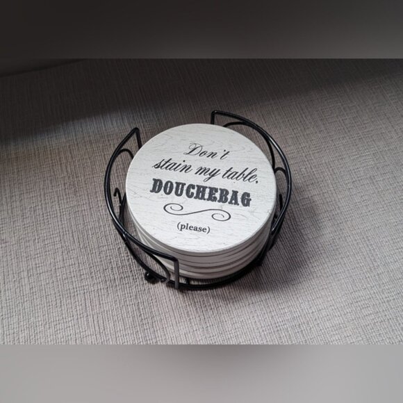 Brand New Coasters with Holder - Picture 2 of 4